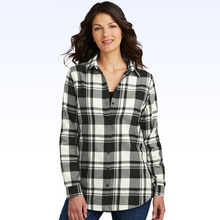 Load image into Gallery viewer, LADIES PLAID FLANNEL TUNIC